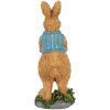 Clayre & Eef 6PR5721 Dekorativní králík hnědý modrý 13cm Polyresin ve venkovském stylu
