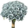 Clayre & Eef Kytice růží modro-zelená 24 květů 30 cm umělé
