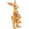 Clayre & Eef dekorativní figurka králíka s mládětem hnědá 4x4x8 cm venkovský styl