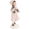 Clayre & Eef 6PR5727 Vánoční figurka dítěte růžová 12cm venkovský styl polyresin