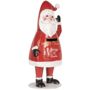 Clayre & Eef 6Y5853 Schránka na dopisy Santa Claus červená bílá 16x14x35 cm