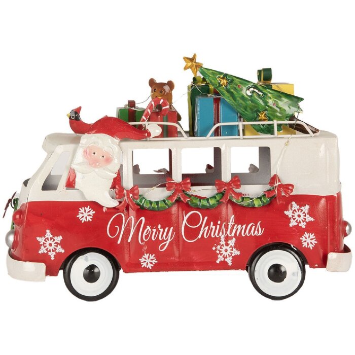 Clayre & Eef 6Y5855 Model Bus LED Red White 31x15x21 cm Na baterie