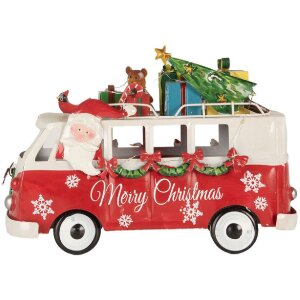 Clayre & Eef 6Y5855 Model Bus LED Red White 31x15x21...