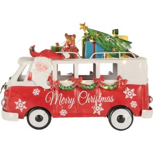 Clayre & Eef 6Y5855 Model Bus LED Red White 31x15x21 cm Na baterie