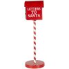 Clayre & Eef Letterbox Letters to Santa Red Ø15x50cm Country Style Metal