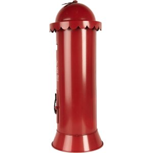 Clayre & Eef 6Y5859 Poštovní schránka červená Ø19x52cm Santas Expresní doručení