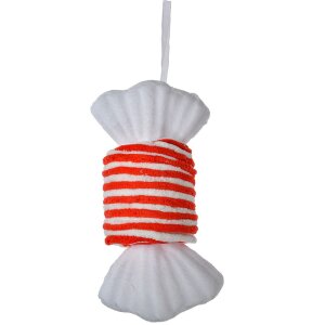 Clayre & Eef 66111R Dekorativní přívěsek Candy Red White 11x8x20 cm