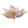 Clayre & Eef 66127 Vánoční dekorace Flower Beige Gold Ø 50x62 cm