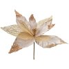 Clayre & Eef 66133 Vánoční dekorace Flower Gold Ø 44x37 cm