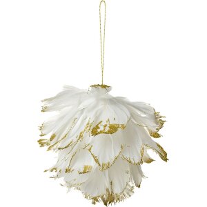 Clayre & Eef Věšák Flower White-Gold...