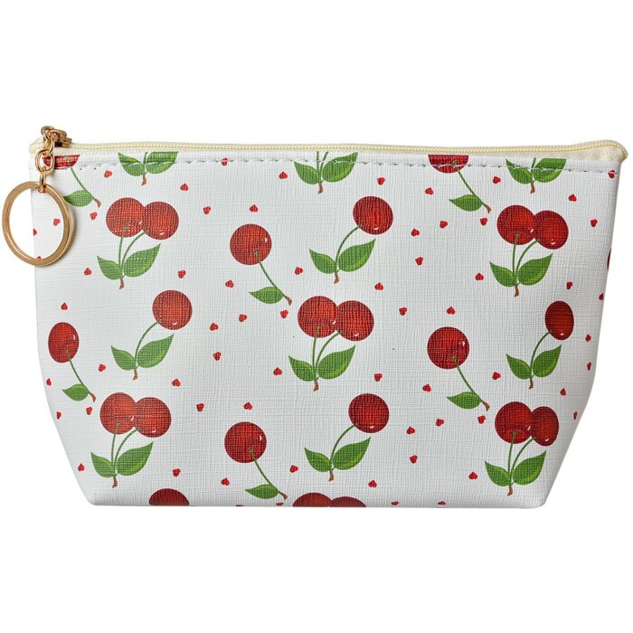 Juleeze JZTB0083 Toaletní taška White Cherry Pattern 21x5x13 cm PU