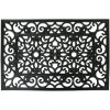 Clayre & Eef MC270 Rohožka na dveře černá 60x40x1 cm gumová obdélníková Classic
