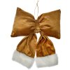 Clayre & Eef 66098M Dekorační mašle zlaté barvy bílá 22x5x26 cm