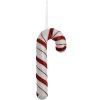 Clayre & Eef Dekorativní přívěsek Candy Cane White Red 8x3x20 cm