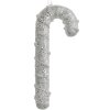 Clayre & Eef 66178 Candy Cane Přívěsek bílý 7x2x17 cm Plastové třpytky