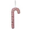 Clayre & Eef 66179 Dekorativní přívěsek Candy Cane Pink Glitter 7x2x17cm