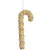 Clayre & Eef Přívěsek Candy Cane Yellow Pink 10x3x26 cm Plastové