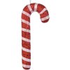 Clayre & Eef Vánoční ozdoba candy cane červená bílá 17 cm plastová