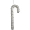 Clayre & Eef 66184 Candy Cane Přívěsek bílý 12x4x33 cm Plastové třpytky