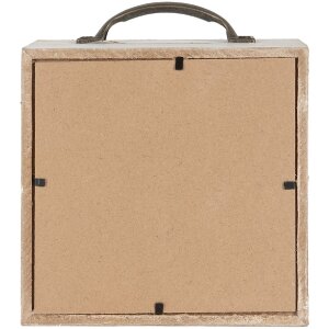Clayre & Eef 65878 Pokladnička bílá 15x8x18 cm venkovský styl MDF sklo