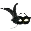 Clayre & Eef 66189 Maska Black Gold 22x9x21 cm Polyester s peřím