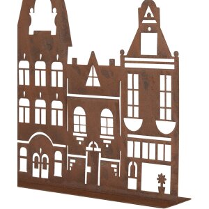 Clayre & Eef 6Y5779 Dekorace domeček 29x5x21 cm venkovský styl kov hnědý