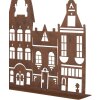 Clayre & Eef 6Y5779 Dekorace domeček 29x5x21 cm venkovský styl kov hnědý