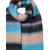 Juleeze JZSC0832BL Šála modročerná 37x210 cm Dámské třásně