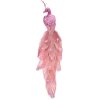Clayre & Eef 66139 Dekorace Bird Pink 30x7x10 cm Plastová vánoční dekorace