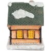 Clayre & Eef 6PR5733 Dekorace domeček s LED diodami oranžovo-zelená 6x5x6 cm