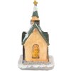 Clayre & Eef 6PR5736 Dekorace Dům LED 6x5x9 cm Polyresin oranžovo-zelená
