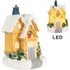 Clayre & Eef 6PR5738 Dekorace domeček s LED žlutobílá Ø 6x9 cm
