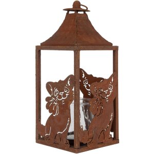 Clayre & Eef 6Y5776 Lucerna 15x15x37 cm Hnědá...