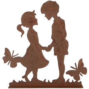Clayre & Eef 6Y5782 Dětská kovová dekorace hnědá 25x5x25 cm venkovský styl