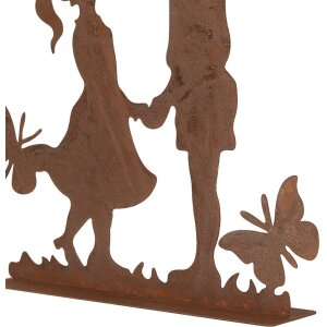 Clayre & Eef 6Y5782 Dětská kovová dekorace hnědá 25x5x25 cm venkovský styl