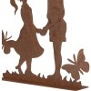 Clayre & Eef 6Y5782 Dětská kovová dekorace hnědá 25x5x25 cm venkovský styl