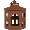 Clayre & Eef 6Y5785 Lucerna hnědá Ø 19x22 cm Kovová zahradní dekorace ve starožitném stylu