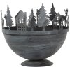Clayre & Eef 6Y5787 Dekorativní miska sada 2 ks šedá Ø 19x17 Ø 13x14 cm