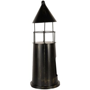 Clayre & Eef 6Y5790 Deko Maják Černá Ø16x45 cm Kov Landhausstil