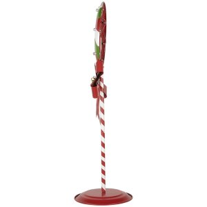 Clayre & Eef 6Y5635 Dekorace Lollipop LED 36x29x100 cm kovová červená zelená