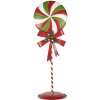Clayre & Eef 6Y5635 Dekorace Lollipop LED 36x29x100 cm kovová červená zelená