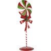 Clayre & Eef 6Y5635 Dekorace Lollipop LED 36x29x100 cm kovová červená zelená