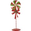Clayre & Eef 6Y5635 Dekorace Lollipop LED 36x29x100 cm kovová červená zelená