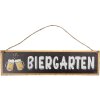 Clayre & Eef 6Y5693 Textový nápis Beer Garden Brown White 40x1x10 cm Vintage Iron