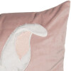 Clayre & Eef povlak na polštářek králíček růžový bílý 45x45 cm polyester venkovský styl