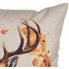 Clayre & Eef povlak na polštářek s motivem jelena béžový oranžový 45x45 cm polyester