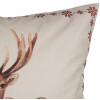 Clayre & Eef Povlak na polštář s motivem jelena béžovo-hnědý 45x45 cm Polyester