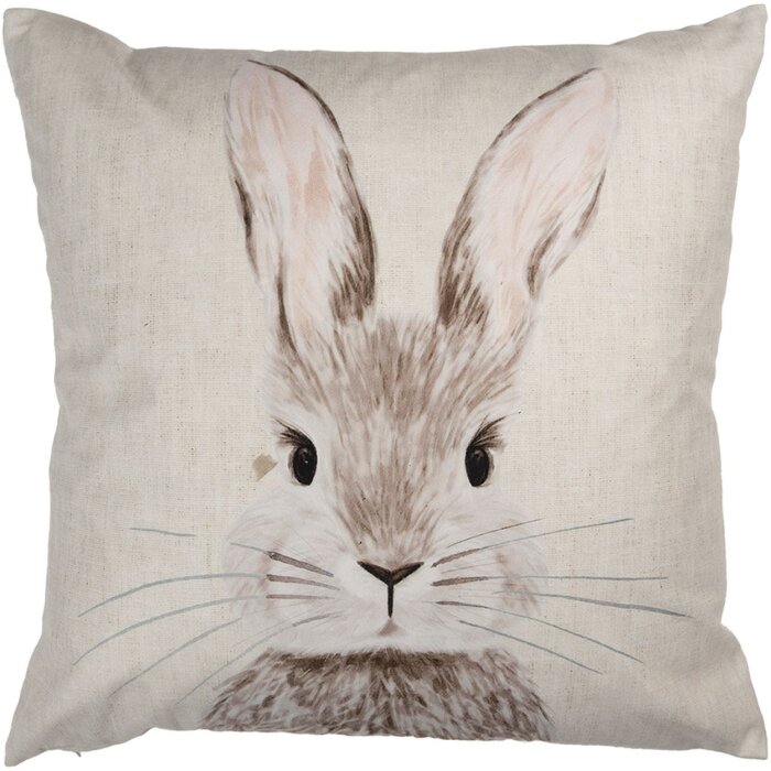 Clayre & Eef KT021.422 Povlak na polštář Bunny Beige 45x45 cm Country Style