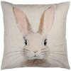 Clayre & Eef Povlak na polštář 45x45 cm Béžový motiv zajíčka Venkovský styl Polyester