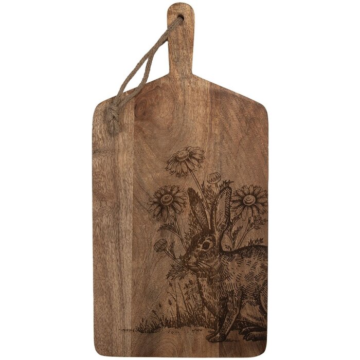 Clayre & Eef 6H2390 Dekorace Prkénko na krájení dřevo hnědé 25x2x50 cm venkovský styl